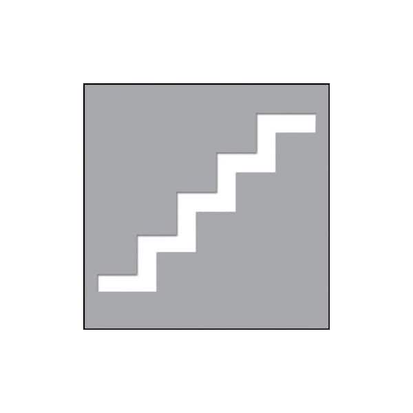 Accuform 3 in W x 3 in H, Engraved Plastic PSG313GY - main